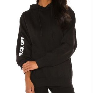 NWT DEPARTURE X REVOLVE "F*CK OFF OVERSIZED HOODIE" - S